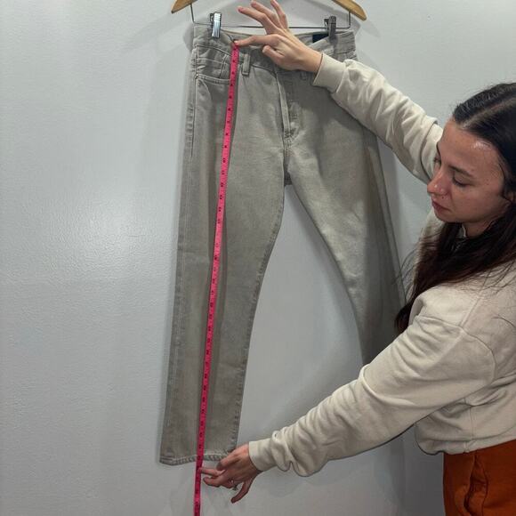 Goldsign Mid Rise Low Slung Straight Leg Relaxed Fit Jeans in Dove Grey Size 24 - Picture 11 of 11